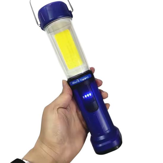 POWERMASTER HK-802 ŞARJLI 30 BEYAZ + 20 MAVİ-KIRMIZI SMD LED / 55 COB LEDLİ 5 MODLU ÇALIŞMA LAMBASI resmi