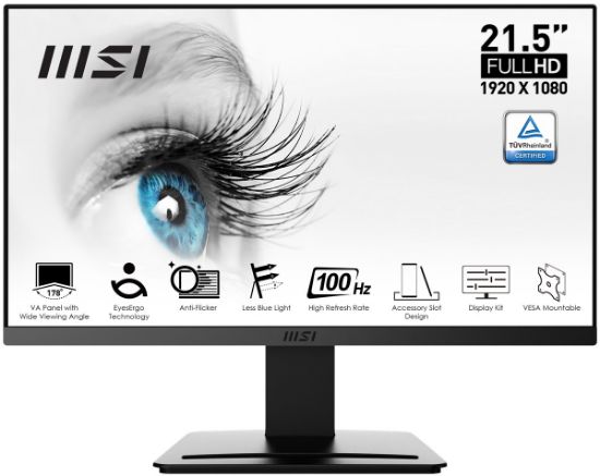 21.5 MSI PRO MP223 FHD 1MS 100HZ FLAT VA  ADAPTIVE-SYNC resmi