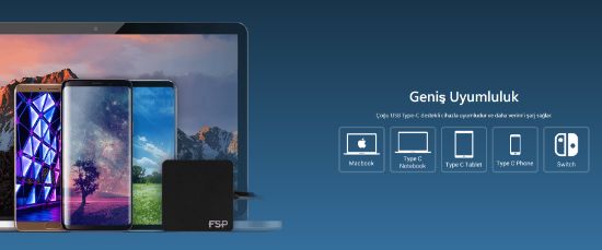 FSP 65W TYPE-C ADAPTÖR (FSP065-A1BR3) resmi
