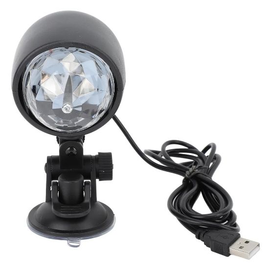 LEDX AL-KX-6889 PROJEKSİYON ATMOSFERLİ USBLİ 4W ŞARJLI SİHİRLİ RGB LED DİSKO TOPU resmi