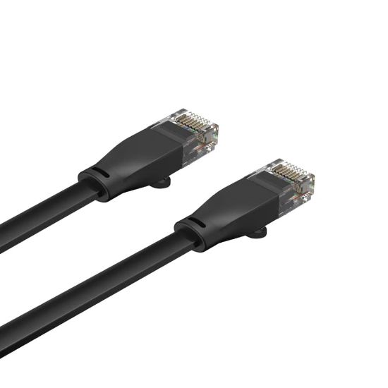 UNITEK CAT6 PATCH KABLO 10MT FLAT 1GBPS, SİYAH (C1813GBK) resmi