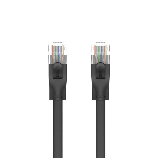 UNITEK CAT6 PATCH KABLO 10MT FLAT 1GBPS, SİYAH (C1813GBK) resmi