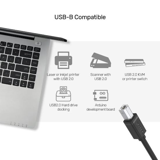 UNITEK USB-A TO USB-B YAZICI KABLO 3MT (Y-C420GBK) resmi