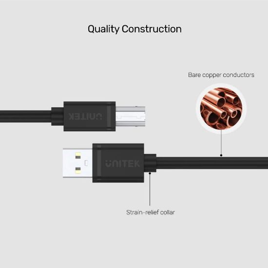 UNITEK USB-A TO USB-B YAZICI KABLO 2MT (Y-C4001GBK resmi