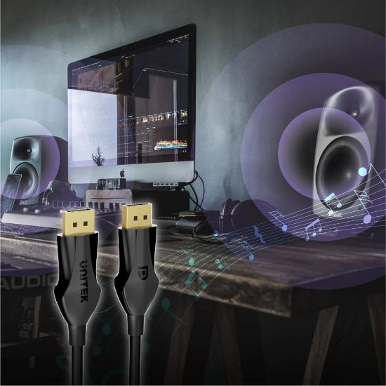 UNITEK DISPLAYPORT 1.4 KABLO 2MT 8K&60Hz (C1624BK-2M) resmi
