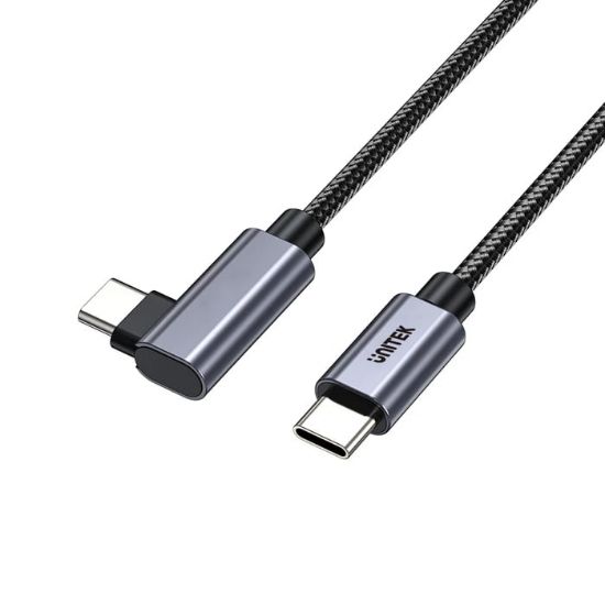 UNITEK TYPE-C HIZLI ŞARJ KABLOSU 90 DERECE 3 METRE 100W (C14123BK-3M) resmi