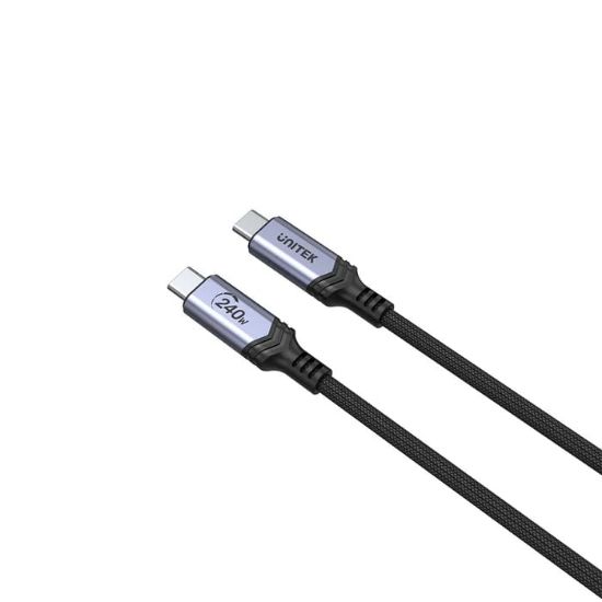 UNITEK TYPE-C HIZLI ŞARJ KABLOSU 2MT 240W (C14110GY-2M) resmi