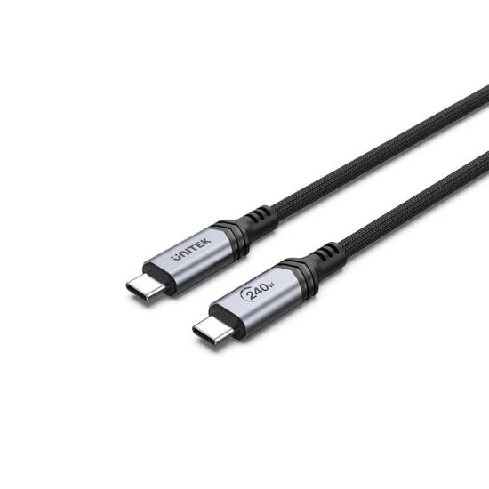 UNITEK TYPE-C HIZLI ŞARJ KABLOSU 2MT 240W (C14110GY-2M) resmi