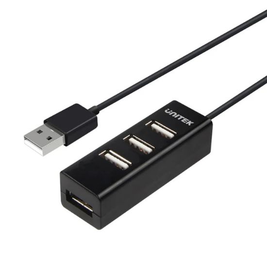 UNITEK TYPE-A TO 4 PORT USB2.0 HUB 80CM KABLO (Y-2140) resmi