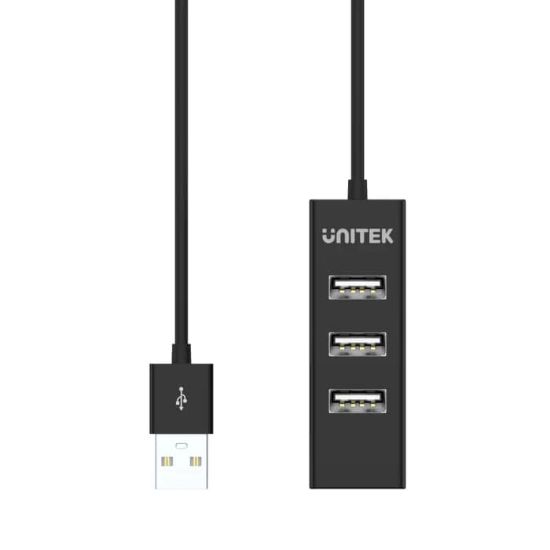 UNITEK TYPE-A TO 4 PORT USB2.0 HUB 80CM KABLO (Y-2140) resmi