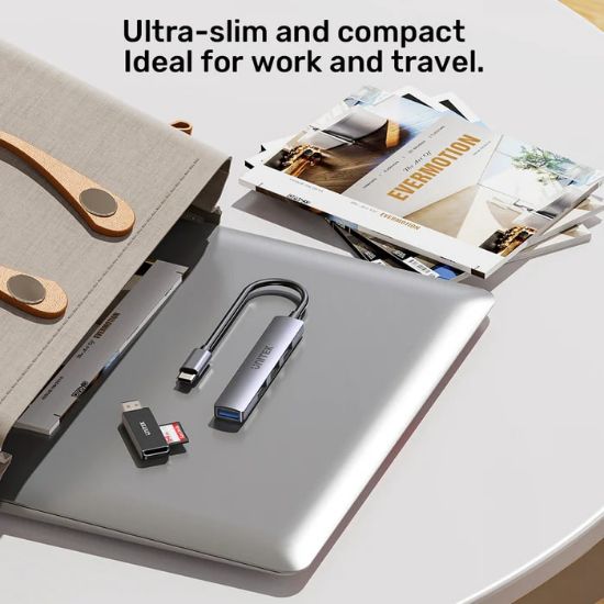 UNITEK TYPE-C TO 4 PORT USB HUB (USB3.0 + 3xUSB2.0) (H1208B) resmi