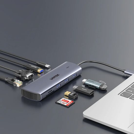 UNITEK USB-C 9in1 UNIVERSAL DOCKING STATION (D1113A) resmi
