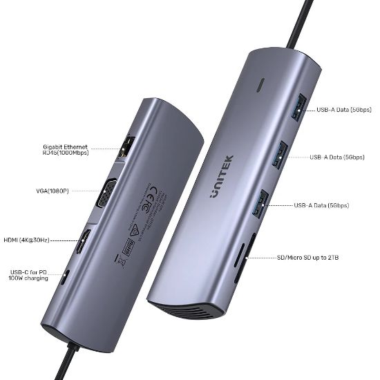 UNITEK USB-C 9in1 UNIVERSAL DOCKING STATION (D1113A) resmi