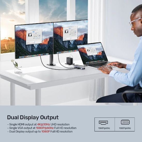 UNITEK USB-C 9in1 UNIVERSAL DOCKING STATION (D1113A) resmi