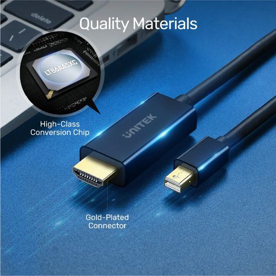 UNITEK MINI DISPLAYPORT TO HDMI DÖNÜŞTÜRÜCÜ 2MT 4K 30Hz (V1152A)  resmi