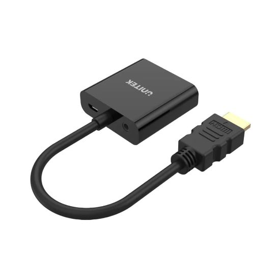 UNITEK HDMI TO VGA DÖNÜŞTÜRÜCÜ SES DESTEKLİ 1080P&60Hz (Y-6333) resmi