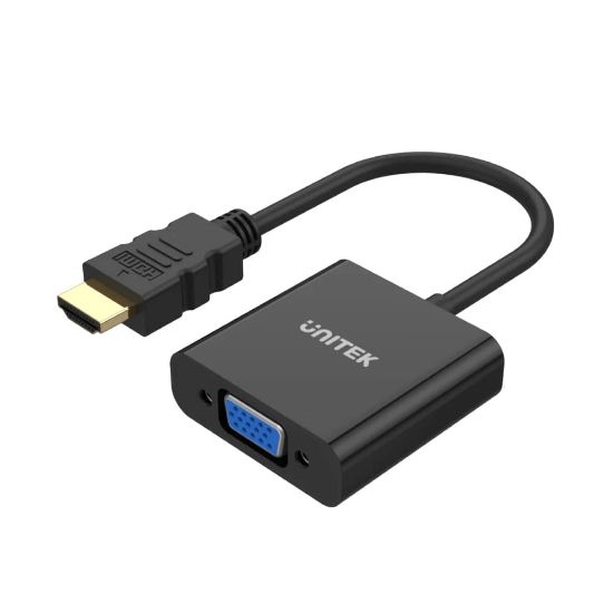 UNITEK HDMI TO VGA DÖNÜŞTÜRÜCÜ SES DESTEKLİ 1080P&60Hz (Y-6333) resmi