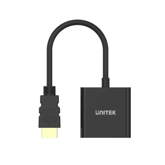 UNITEK HDMI TO VGA DÖNÜŞTÜRÜCÜ SES DESTEKLİ 1080P&60Hz (Y-6333) resmi