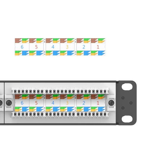 UNITEK CAT6 UTP 24 PORT RJ45 PATCH PANEL (T003A) resmi