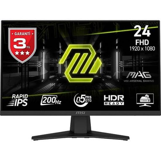 23.8 MSI MAG 244F FHD RAPID 0.5MS 200HZ IPS FLAT resmi