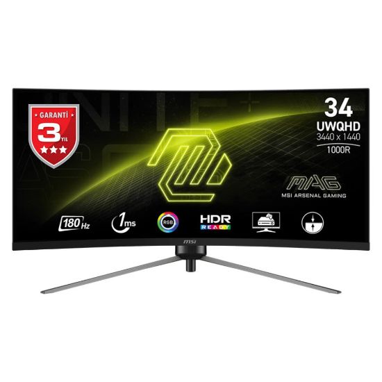 34 MSI MAG 345CQR VA WQHD 1MS 180HZ CURVED  resmi