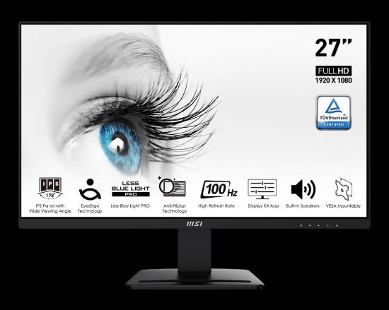 27 MSI PRO MP273A FHD 1MS 100HZ FLAT IPS  resmi