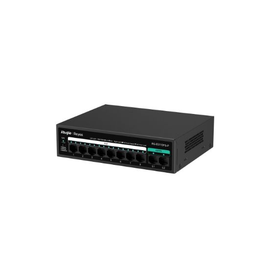RUİJİE-REYEE RG-ES110FG-P 8XFE+2XGE F.GİGABİT 110W POE SWİTCH resmi