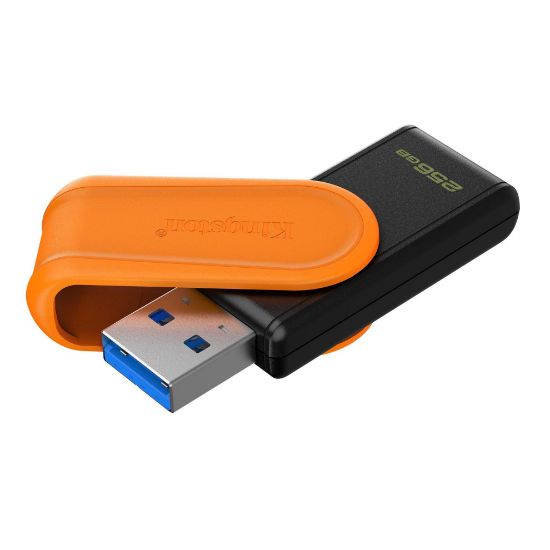 256GB USB3.2 DTXS/256GB Exodia S KINGSTON BLACK+ORANGE resmi