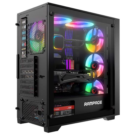 RAMPAGE VOYAGER 750W 80+ BRONZE SİYAH GAMİNG KASA resmi