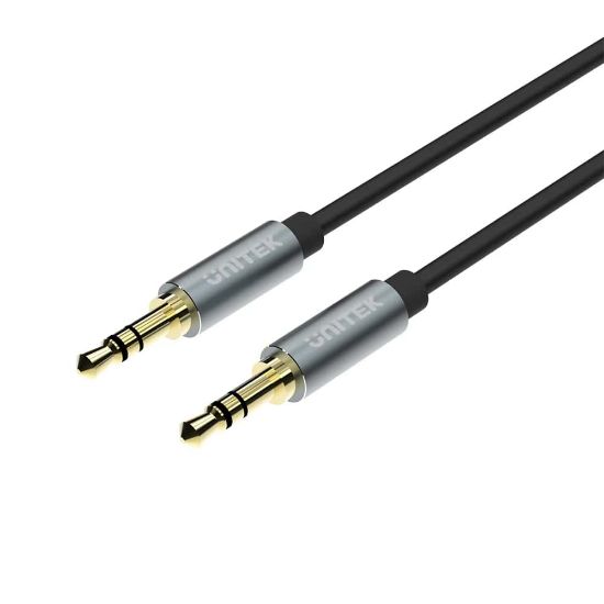 UNITEK 3.5MM AUX SES KABLOSU 1MT ALTIN KAPLAMA (Y-C926ABK) resmi