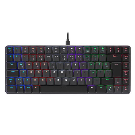 RAMPAGE GRANITE SİYAH/GRİ RED SWİTCH KLAVYE resmi