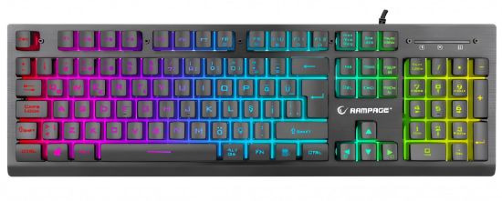 RAMPAGE MIRACLE K2 SIYAH USB RGB Q KLAVYE resmi