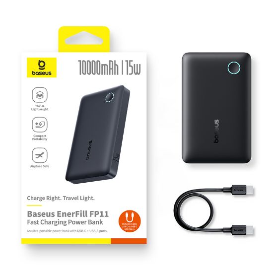 BASEUS ENERFILL FP11 10000 MAH 15W POWERBANK SIYAH resmi