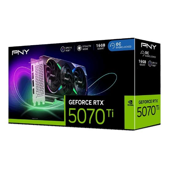 PNY RTX 5070 Ti OC ARGB Siyah Ekran Kartı (VCG5070T16TFXXPB1-O) resmi