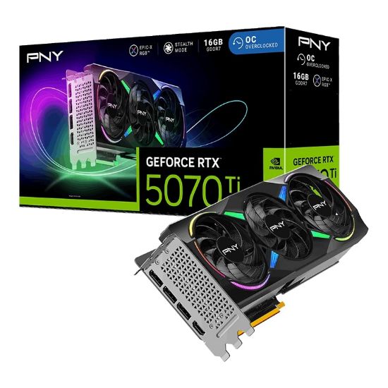 PNY RTX 5070 Ti OC ARGB Siyah Ekran Kartı (VCG5070T16TFXXPB1-O) resmi
