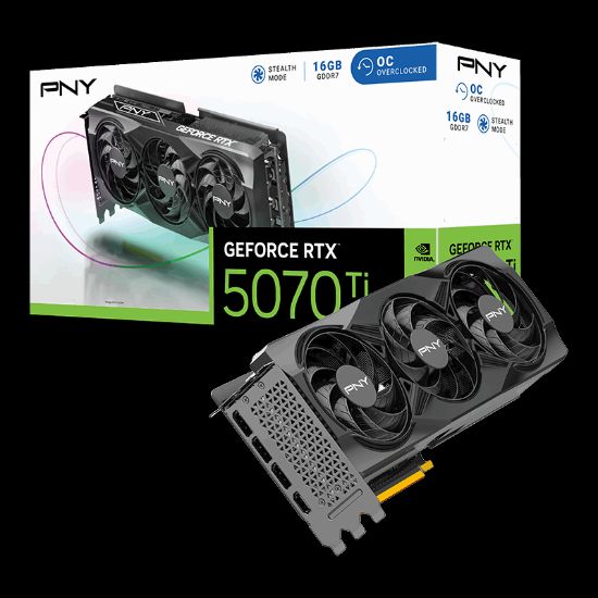 PNY RTX5070Ti 16GB GDDR7 256bit( VCG5070T16TFXPB1-O) resmi