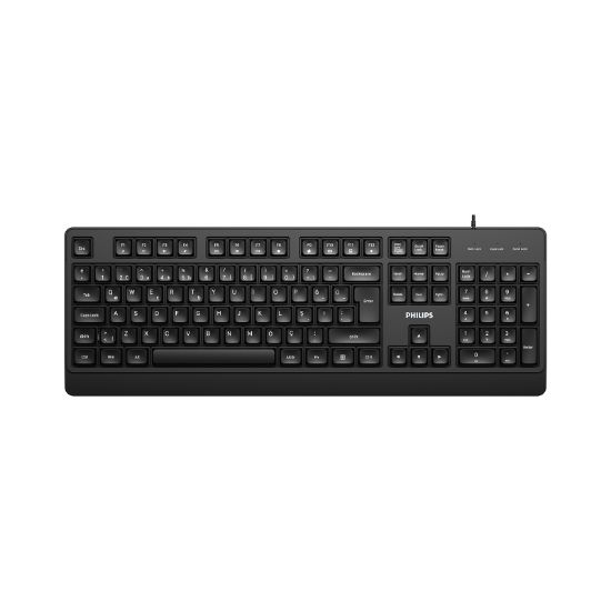 PHILIPS KABLOLU KLAVYE SPK6247B SİYAH resmi