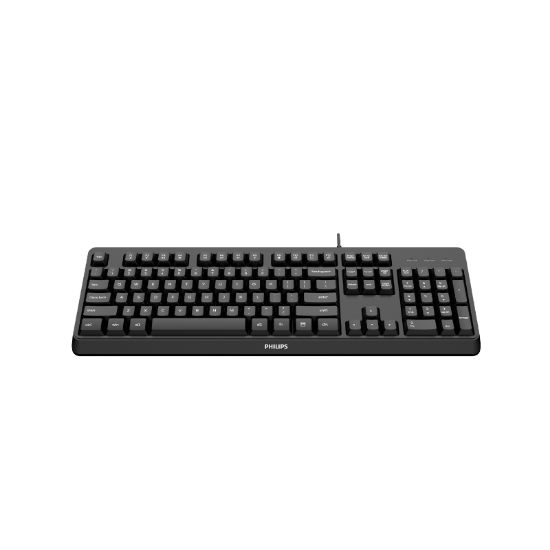 PHILIPS KABLOLU  KLAVYE SPK6207BLB SİYAH resmi