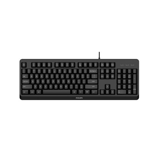 PHILIPS KABLOLU  KLAVYE SPK6207BLB SİYAH resmi