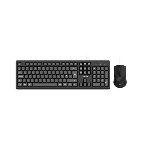 PHILIPS KABLOLU KLAVYE&MOUSE SET SPT6234 SİYAH resmi