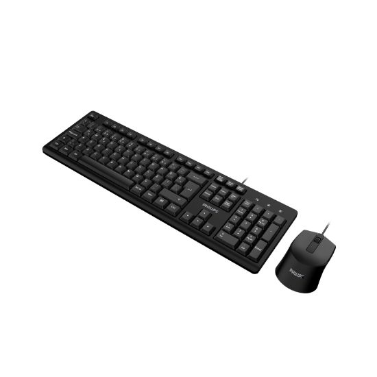 PHILIPS KABLOLU KLAVYE&MOUSE SET SPT6234 SİYAH resmi