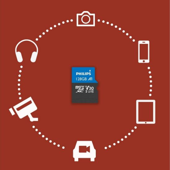 PHILIPS 128GB MICRO SDXC 100 MB/S C10 FM12MP65B/00 resmi