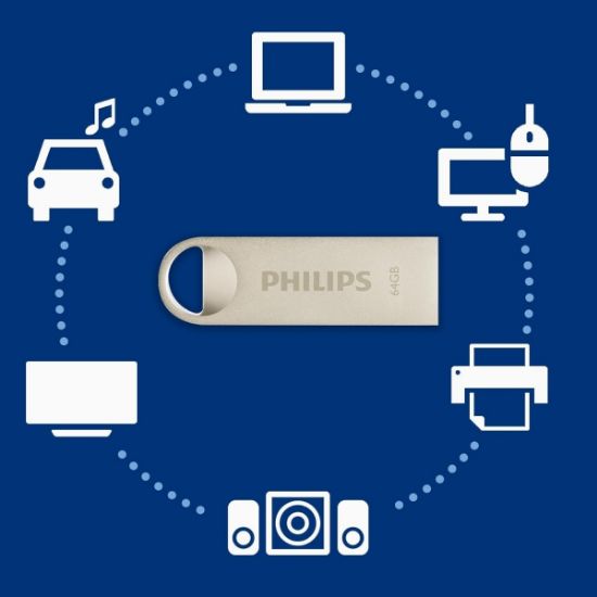 PHILIPS 64GB USB 2.0 25/10MB/S FM64FD160B/00 resmi