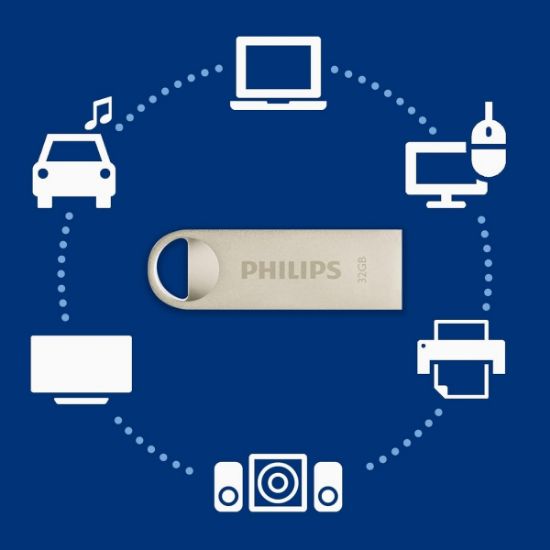 PHILIPS 32GB USB 2.0 25/10MB/S FM32FD160B/00 resmi