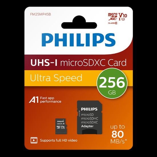 PHILIPS 256GB MICRO SDXC 80 MB/S C10 FM25MP45B/00 resmi