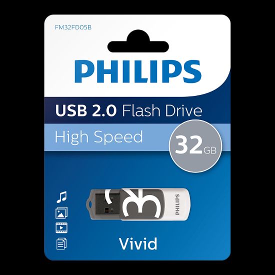 PHILIPS 32GB USB 2.0 25/10MB/S FM32FD05B/00 resmi