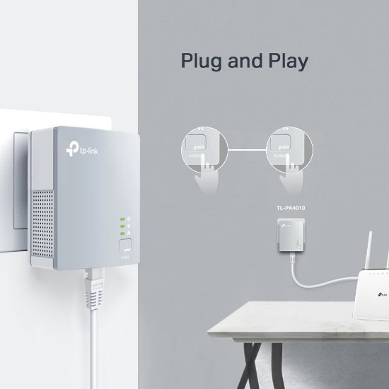 TP-LINK TL-PA4010KIT AV600 POWERLINE ADAPTÖRÜ resmi