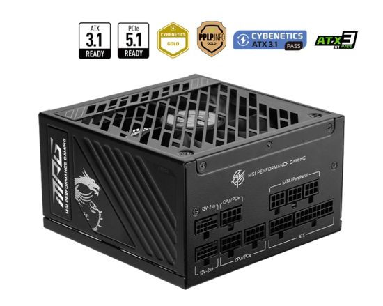 MSI MPG A1000GS PCIE5 1000W 80+ GOLD  FULL MODULER resmi
