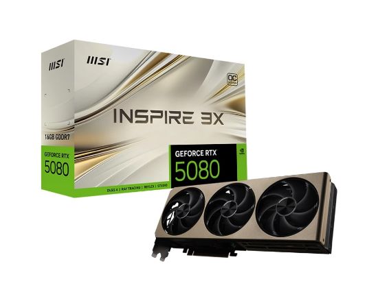 MSI GEFORCE RTX 5080 16G INSPIRE 3X OC VGA resmi