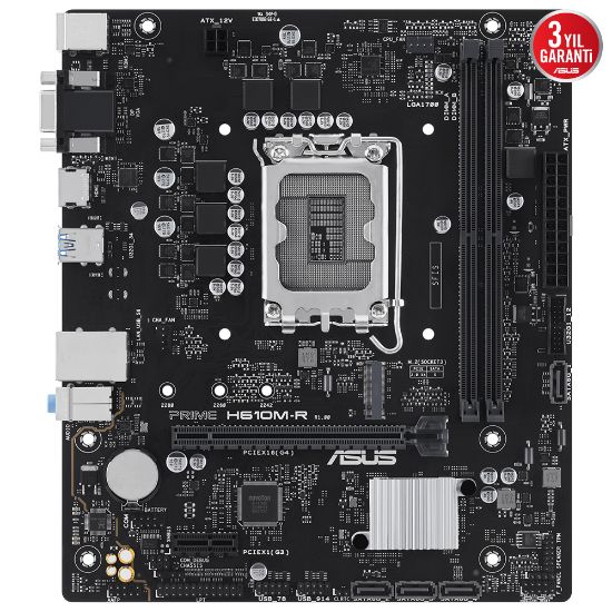 ASUS PRIME H610M-R D5-SI  DDR5 3200(OC) MATX 1700P resmi